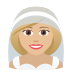 👰🏼‍♀️ woman with veil: medium-light skin tone display on JoyPixels